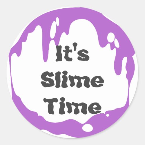 Its Slime Time Birthday Party Favor Sticker