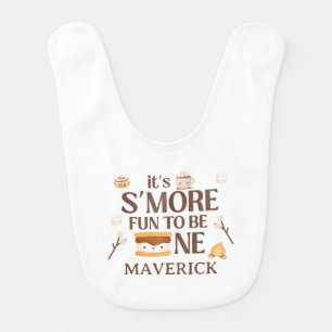 It's S'more Fun to Be One First Birthday Baby Bib