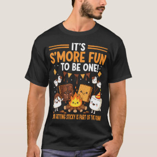 Its Smore Fun To Be One Funny Cute Camping Birthda T-Shirt