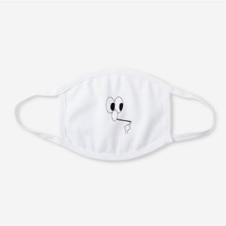 "It's Snot Right" - DigitCartoon.com White Cotton Face Mask