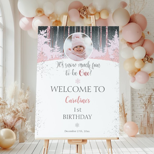 It's snow much fun to be one Winter Welcome Photo Foam Board (It's snow much fun to be one welcome sign with photo)