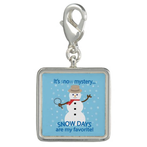 Its sNOw Mystery Detective Snowman Blue Charm