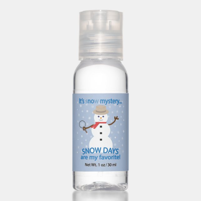 It's sNOw Mystery Detective Snowman Hand Sanitizer (Front)
