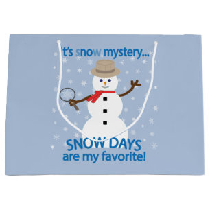It's sNOw Mystery Detective Snowman Large Gift Bag