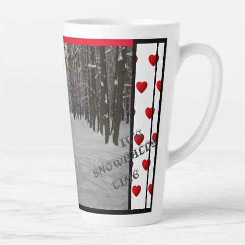 ITS SNOWBALLS TIME LS real photo Latte Mug