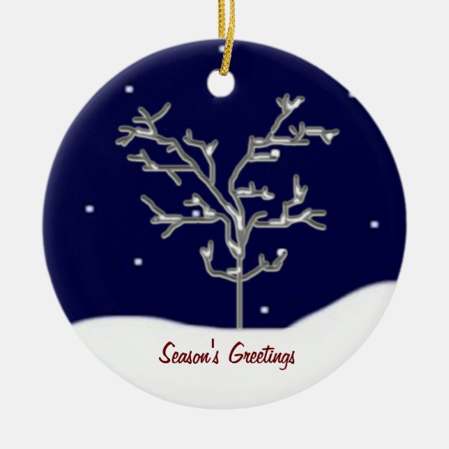 It's Snowing... Ceramic Ornament (Front)
