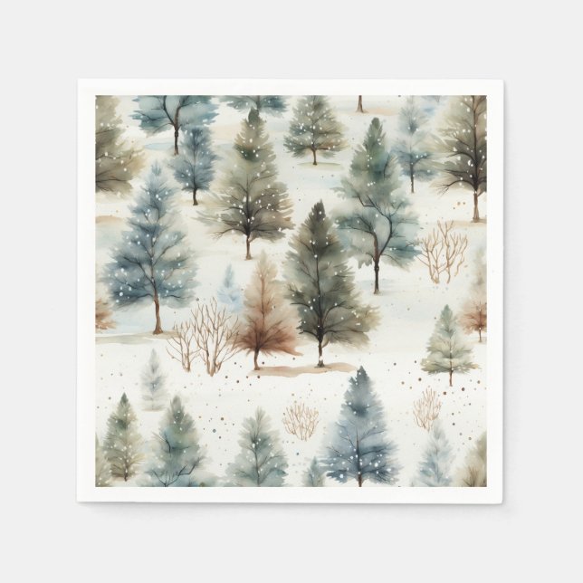 It's snowing on fir trees - napkins (Front)