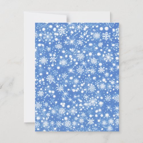 Its Snowing Snowflakes on Blue Holiday Cards