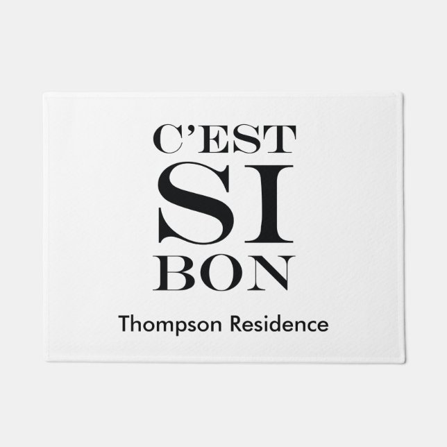 It's So Good - C'est Si Bon French Doormat (Front)
