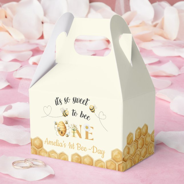 It's So Sweet To Bee 1st Birthday Favor Boxes (Wedding)
