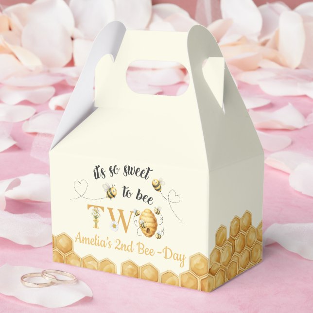 It's So Sweet To Bee 2nd Birthday Favor Boxes (Wedding)