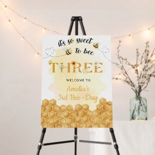 It's So Sweet To Bee 3rd Birthday Foam Board