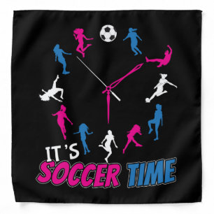 It's Soccer Time Girls Soccer Quote Bandana