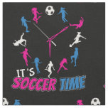 It&#39;s Soccer Time Girls Soccer Quote Fabric