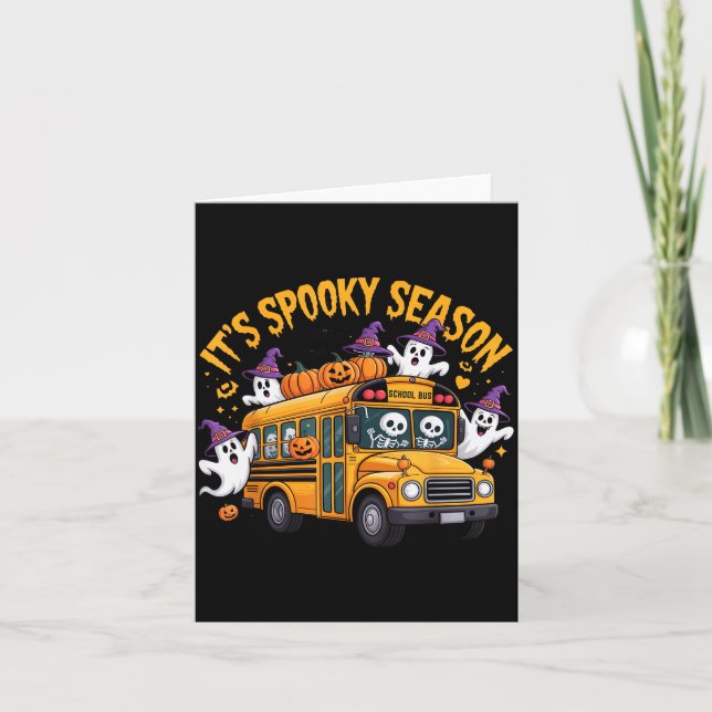 It's Soky Season Funny Teacher Halloween School Bu Card (Front)