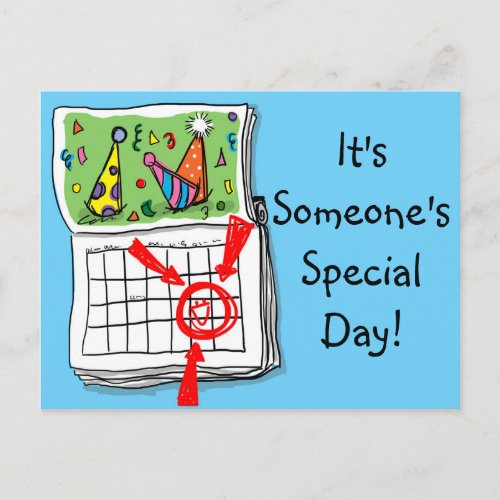 Its Someones Special Day Birthday Postcard