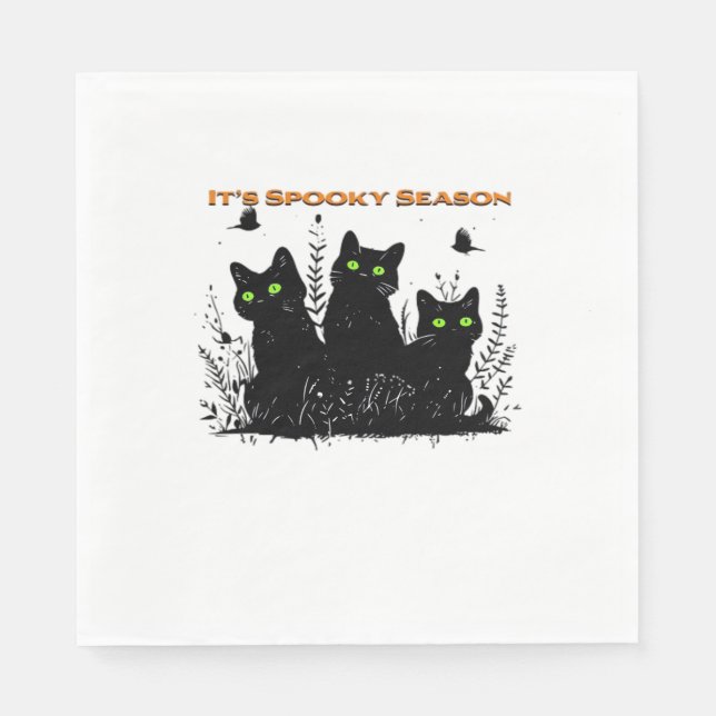 It's spooky season black cats Classic T-Shirt Napkins (Front)