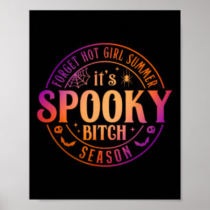 It's Spooky Season Fun Witch Halloween Tee  Poster