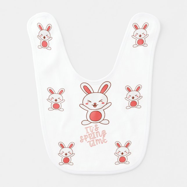 It's Spring Time     Baby Burp Cloth (Front)