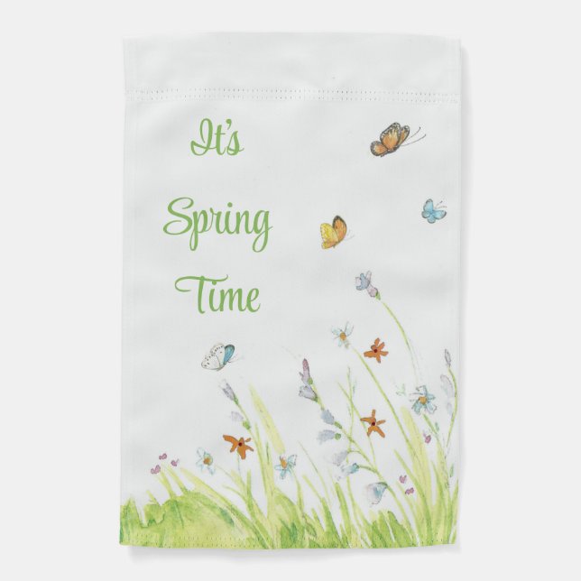 It's Spring Time Garden Flag (Front)