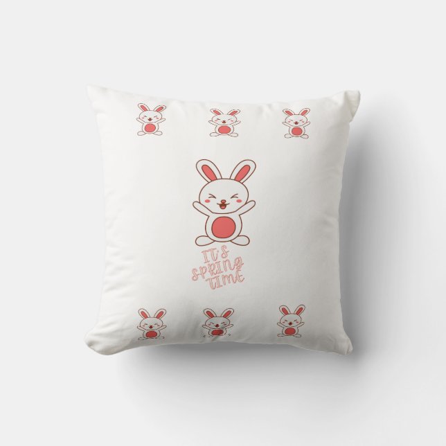 It's Spring Time      Throw Pillow (Front)