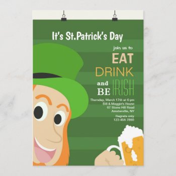 It's St. Patrick's Day Invitation by PixiePrints at Zazzle