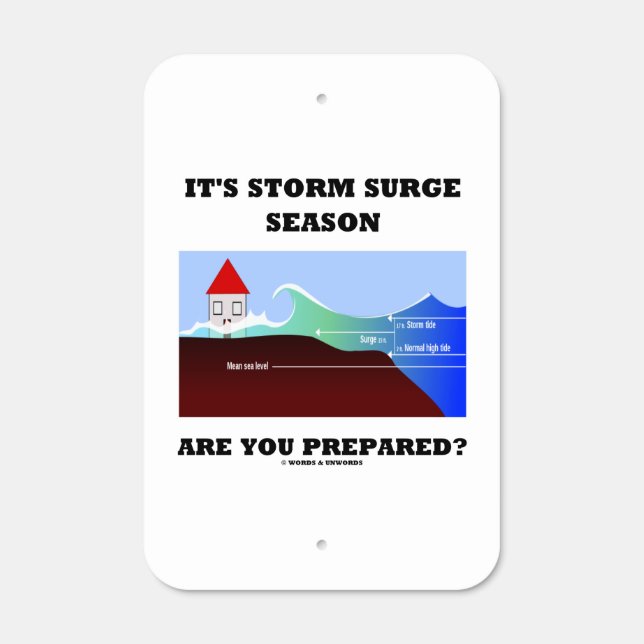 It's Storm Surge Season Are You Prepared? Metal Sign (Front)