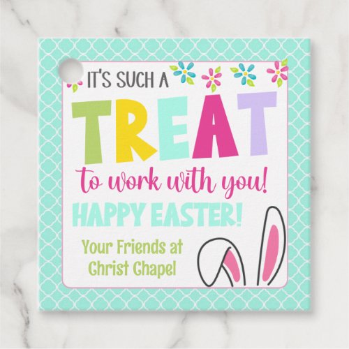 Its Such a Treat to Work With You Easter Favor Tags