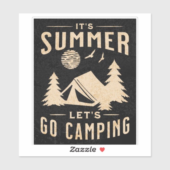 It's Summer Let's Go Camping Sticker (Sheet)
