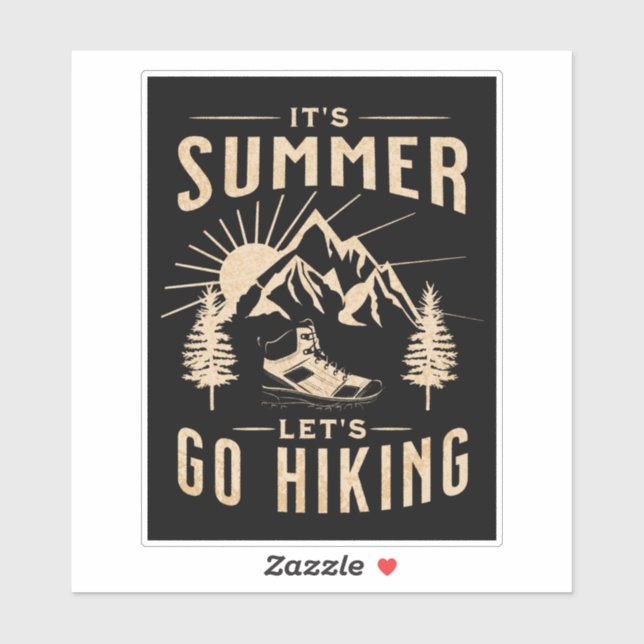 It's Summer Let's Go Hiking Sticker (Sheet)