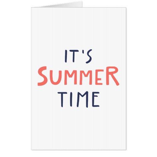 Its summer time card