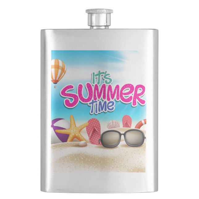 It's Summer Time Flask (Front)