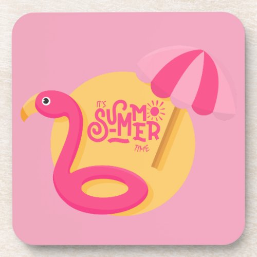Its summer time Hitch Cover Beverage Coaster