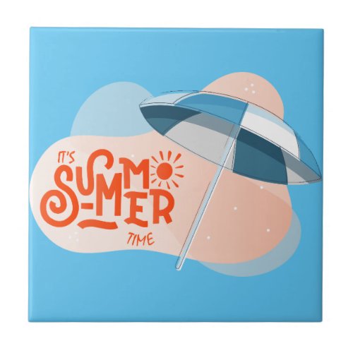 Its summer time Hitch Cover Ceramic Tile