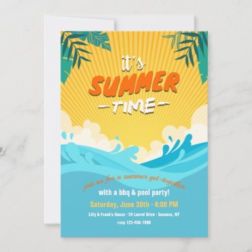Its Summer Time Invitation