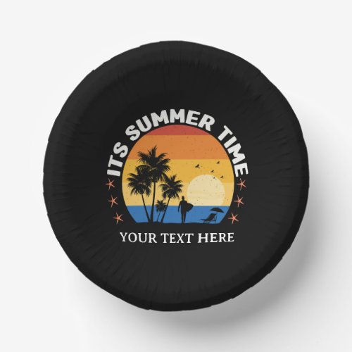 It's Summer Time Tropical Sunset Design Paper Bowls