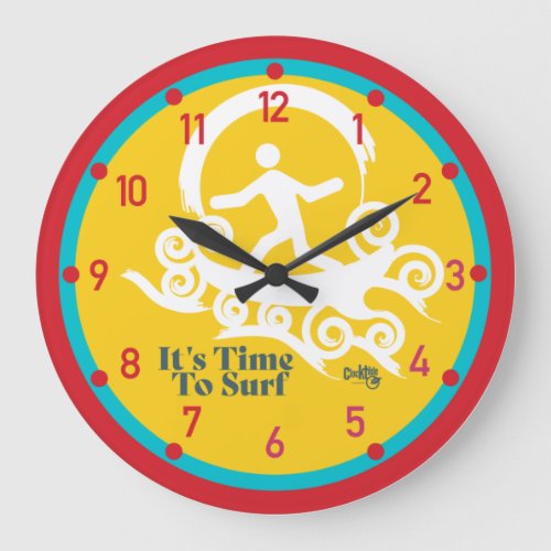 ItS SURFEAR TIME CALIFORNIA 1778 Large Clock