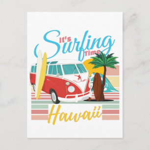 It's Surfing Time Hawaii - Summer Beach Vibes  Postcard