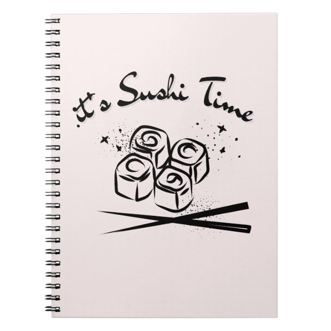 It's sushi time, sushi notebook (Front)