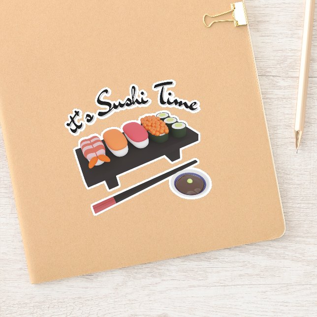 It's sushi time, sushi sticker (Notebook)