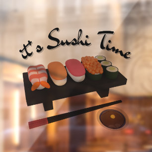 It's Sushi Time Window Cling