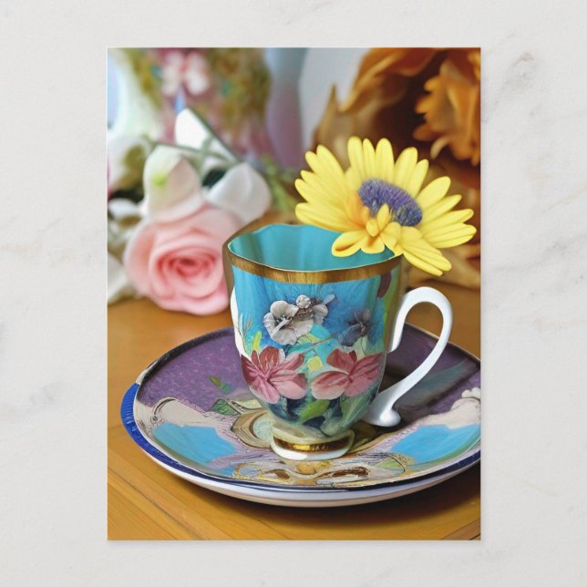 It's Tea Time! Invitation Postcard (Front)