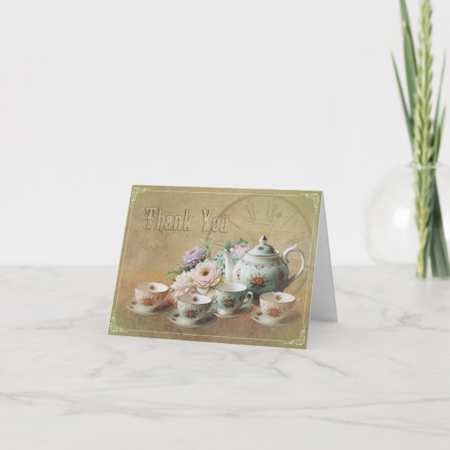 It's Tea Time Thank You Card (Front)