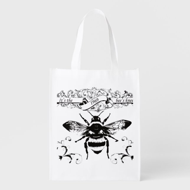 It's the bee's knees grocery bag (Front)