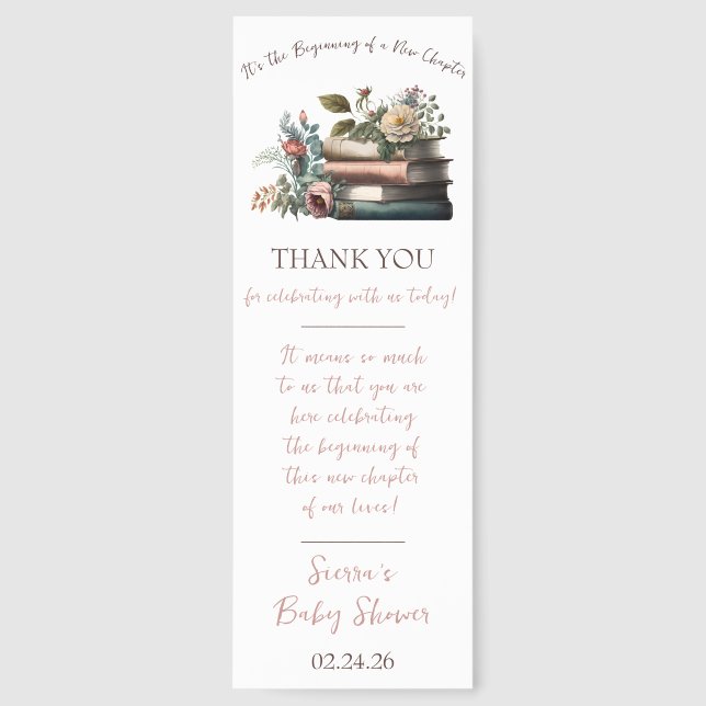 It's the Beginning of a New Chapter Bookmark Favor (Front)