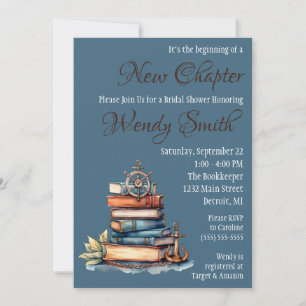 It's the Beginning of a New Chapter Bridal Shower  Invitation