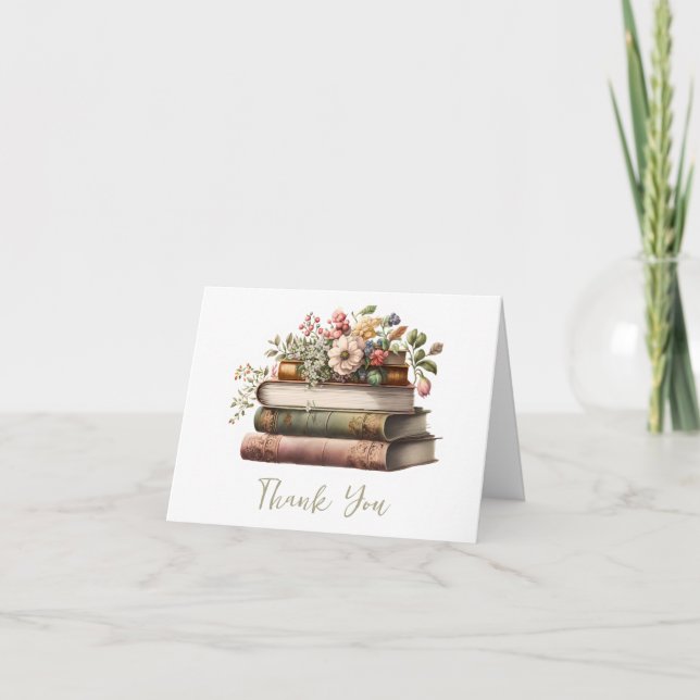 It's the Beginning of a New Chapter Bridal Shower Thank You Card (Front)