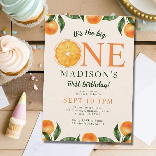 Its the Big One 1st Birthday Party Invitation