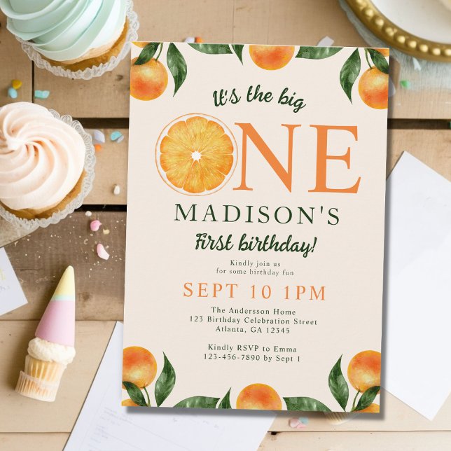 It's the Big One 1st Birthday Party Invitation (Creator Uploaded)