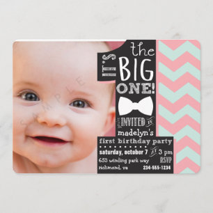 It's the BIG one! First Birthday Photo Invitation